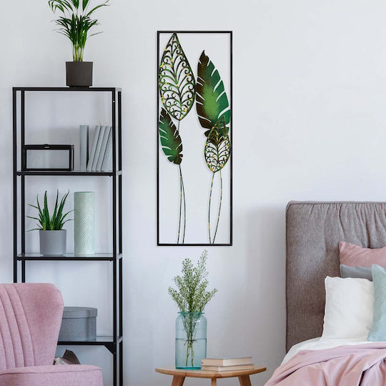 Nezgep Wall Decor 930dyu1181 32x90cm Dark Green Wallity Metal