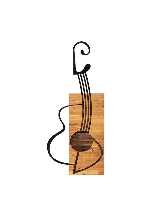 Asir Group 3D Mixed Art Gitar Μαύρο από Ξύλο 39x13cm