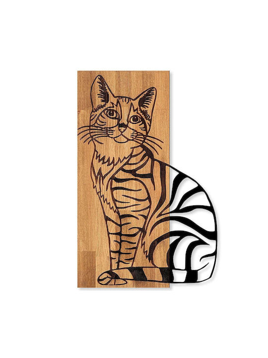 Asir Group 3D Gemischte Kunst Schwarzes aus Holz 58x38cm