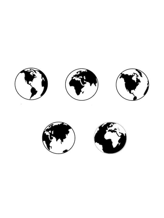 Wallity Decorative Silhouette Black Made of Metal 50x50cm 5 Pieces