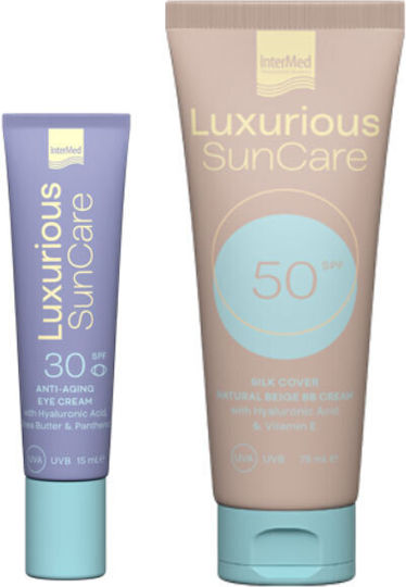 InterMed Luxurious Suncare Σετ με Αντηλιακό Προσώπου & Νεσεσέρ SPF50 3τμχ