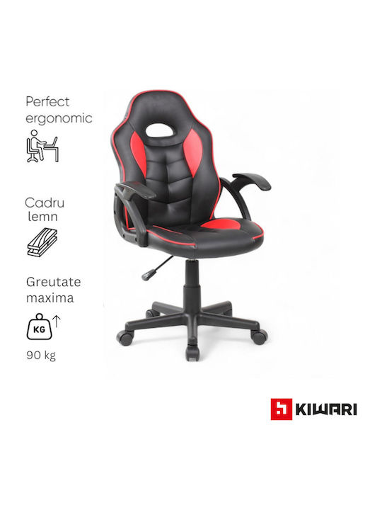 Kiwari Ster Scaun Gaming Din piele ecologică Neagră