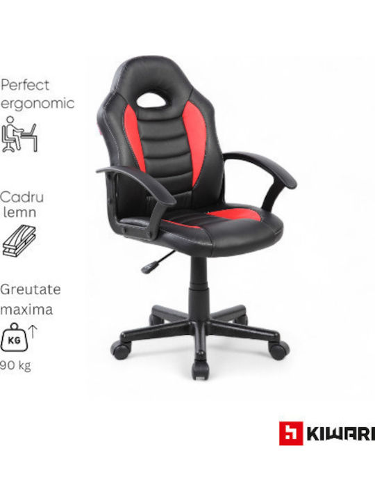 Kiwari Min Scaun Gaming Din piele ecologică Negru / Roșu