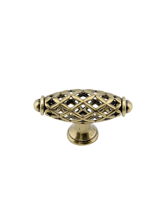 Best Design Antik Knopf Möbelgriff aus Metallisch Antique 68107 1Stück