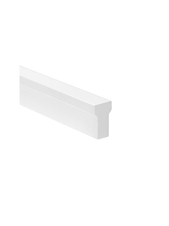 Roline 686 Handgriff Möbelgriff aus Metallisch in Weiß Farbe mit Zentrenabstand 512mm 686-512 1Stück