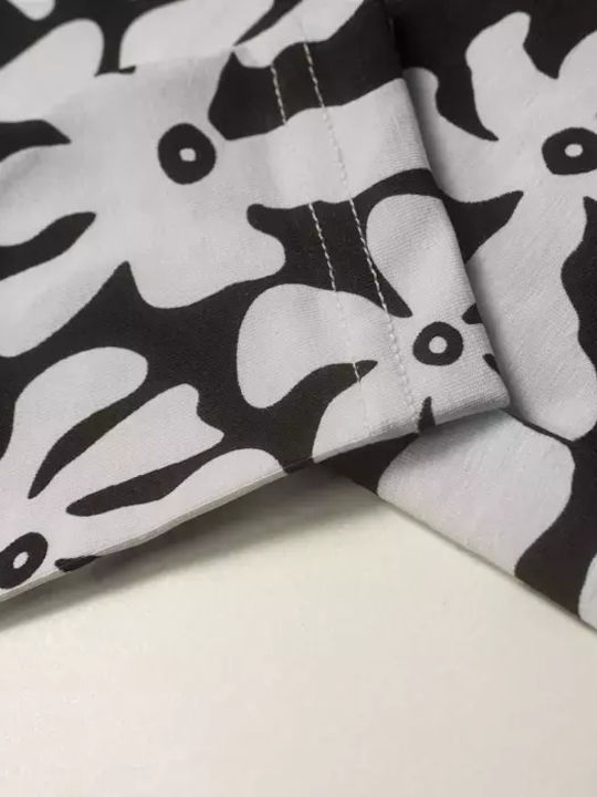 Kids' Set with Leggings Summer 3pcs Black and white