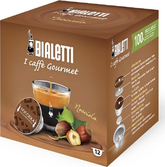 Bialetti Κάψουλες Espresso Φουντούκι Συμβατές με Μηχανή Bialetti 12caps