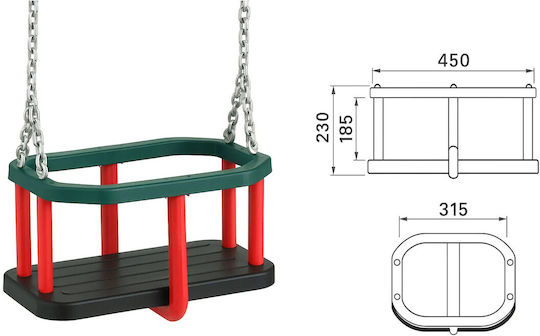 Showood Metal with Protector Swing for Professional Use 43x43x43cm Black