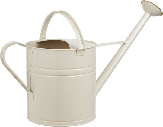 Zink-Gießkanne 8L Beige Tiefe 65cm x Breite 23cm x Höhe 35cm