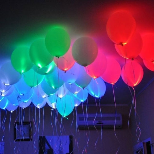 Σετ 5 Μπαλόνια Γενεθλίων Latex Πολύχρωμα με Led 30εκ.