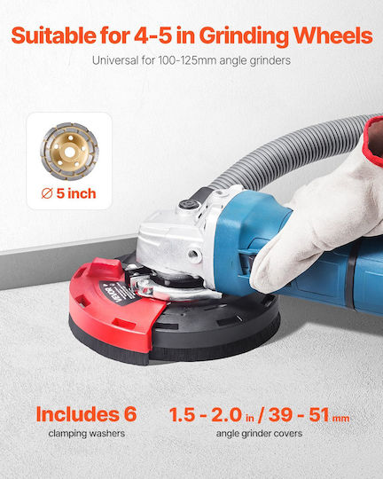 Vevor Angle Grinder Dust Cover, Clamping Washers, 4-5 Inch, 6 Inch, 5 Inch Grinding Disc