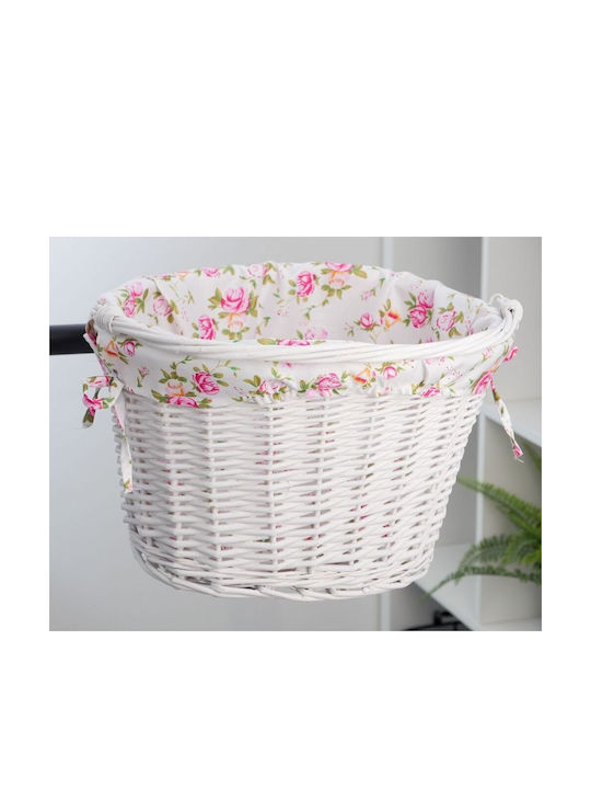 Kesper Dekorativer Korb Stoff mit Griffen Weiß 35x28x22cm