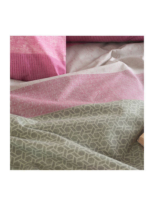 Rythmos Bettbezug-Set Einzelbett mit Kissenbezug 160x250 Robin Pink