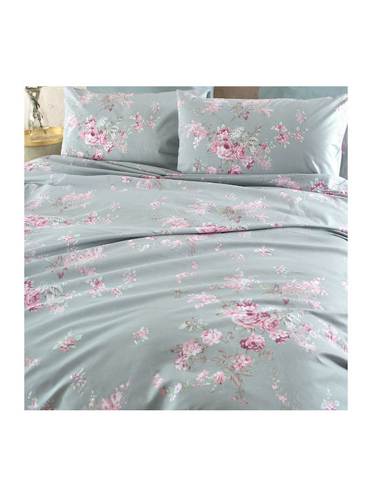 Rythmos Bettbezug-Set Baumwolle Einzelbett mit Kissenbezug 160x250 Springtime Green