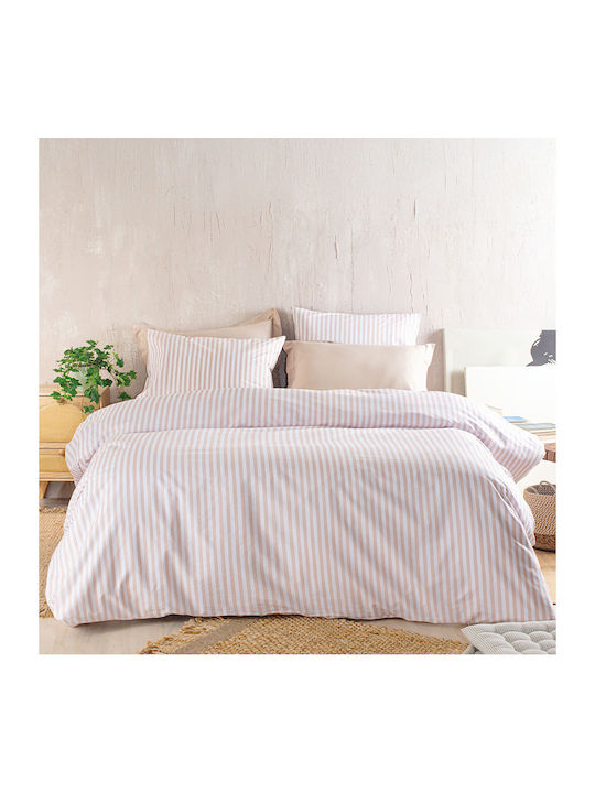 Rythmos Duvet Cover Set Cotton Single with Pillowcase 160x250 Eloise Beige
