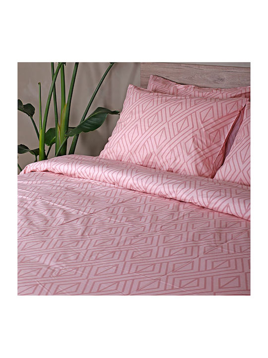 Sunshine Παπλωματοθήκη Βαμβακερή Μονή 170x250 Cotton Feelings 2042 Pink