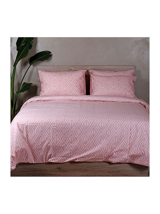 Sunshine Παπλωματοθήκη Βαμβακερή Μονή 170x250 Cotton Feelings 2042 Pink