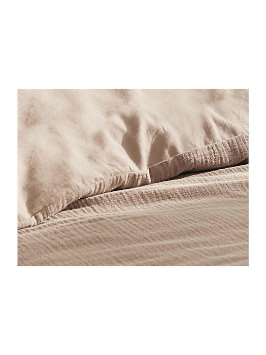 Douceur d'Intérieur Duvet Cover Set Queen with 2 Pillowcases 220x240 Angelia Beige