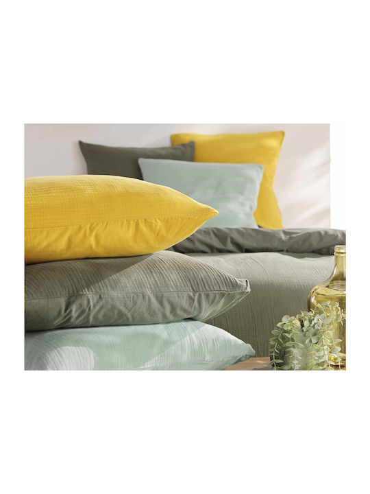 Douceur d'Intérieur Duvet Cover Set Cotton Single with Pillowcase 140x200 Angelia Sand