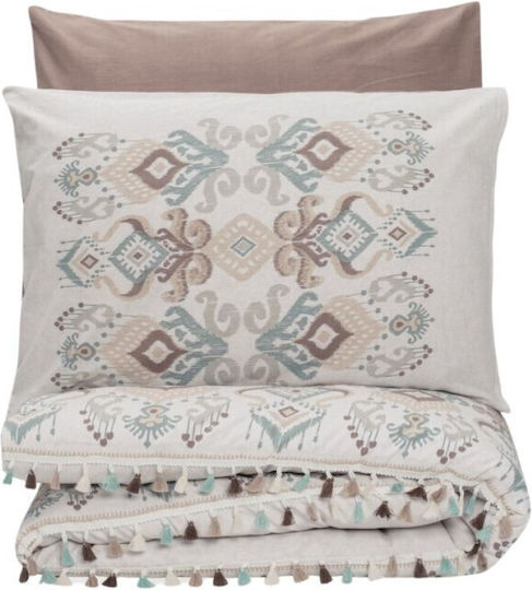 Cotton Box Set Huse Pentru Pilote 100% Bumbac 160x220cm Simplă Cu Față De Pernă Și 1 Cearșaf Asilo Maro