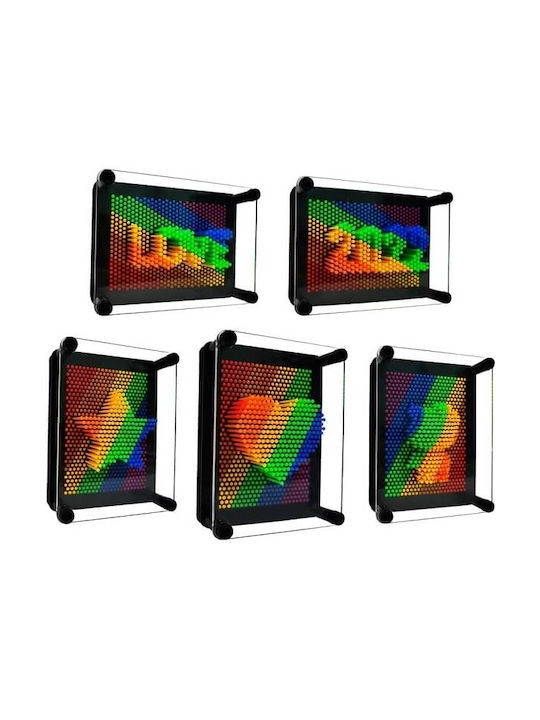 Großes Tischplatten-Kunststoff Mehrfarbiges Dekoratives 3D Pin Art 15x20cm
