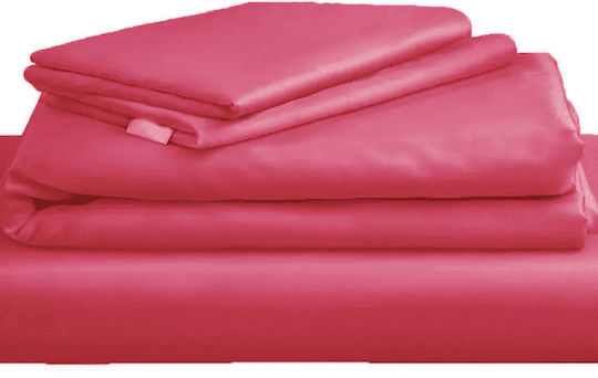 Ariete Duvet Cover Set Cotton Queen with 2 Pillowcases 240x260 Red Magenta/Fuchsia