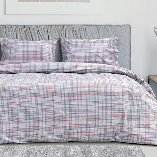 Beauty Home Σετ Παπλωματοθήκη Βαμβακερή Υπέρδιπλη με 2 Μαξιλαροθήκες 230x250cm Margarita Art 12074 Εμπριμέ