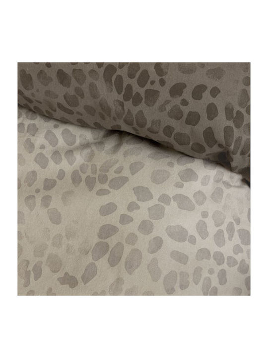 Nima Duvet Cover Set Flannel Queen with 2 Pillowcases 220x240 Sylvan Beige