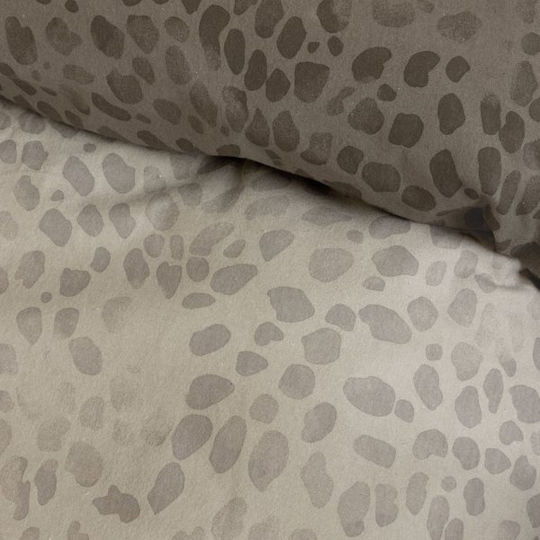Nima Duvet Cover Set Flannel Queen with 2 Pillowcases 220x240 Sylvan Beige