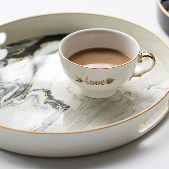 Artekko Tavă Decorativă Lemn Tăvi decorative "Quinn" Set/2 35x35x4 Rotundă 2buc