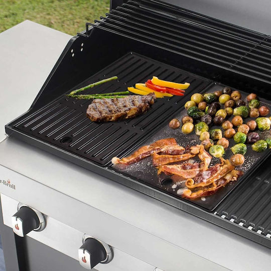 Char-Broil Πλάκα Ψησίματος Διπλής Όψης με Μαντεμένια Ραβδωτή Επιφάνεια 43x24εκ.