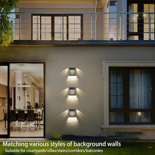 Universo Illuminazione Wall Mounted Solar Light 0.3W 40lm Warm White 3000K with Photocell IP54 9cmx12cmx5.3cmcm