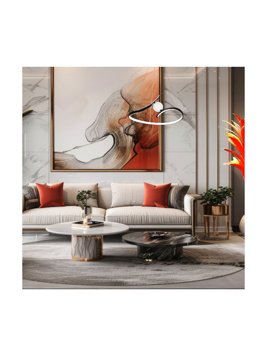 Eko Light Κρεμαστό Φωτιστικό Μαύρο LED με Φυσικό Λευκό Φως