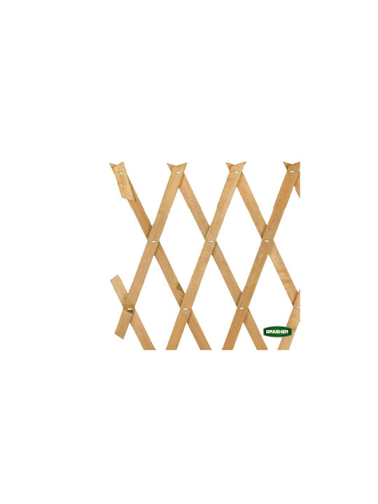 Πτυσσόμενο Καφασωτό Κήπου από Ξύλο με Πλέγμα Ρόμβου σε Μπεζ Χρώμα 150x180cm