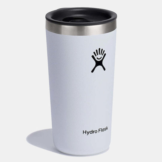 Hydro Flask Ποτήρι Θερμός Ανοξείδωτο 355ml Λευκό
