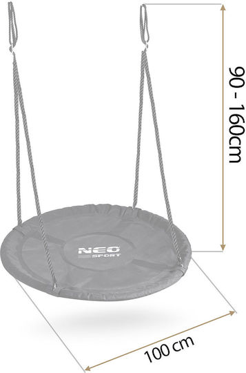 NEO Sport Fabric Hanging Swing Nest 100x100cm Gray