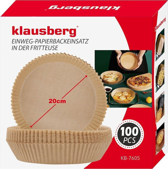 Klausberg Non-Stick Baking Papers for Air Fryer 20x20cm 100 Pieces