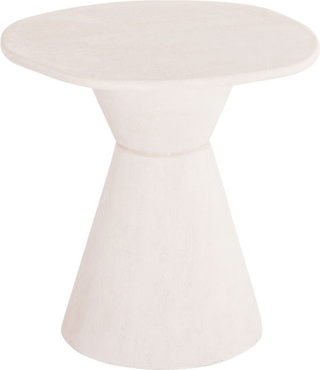 Santorini Rund Tisch Speisesaal Holz Off-white 77x77x76cm