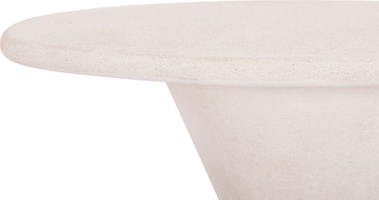 Santorini Rund Tisch Speisesaal Holz Off-white 77x77x76cm
