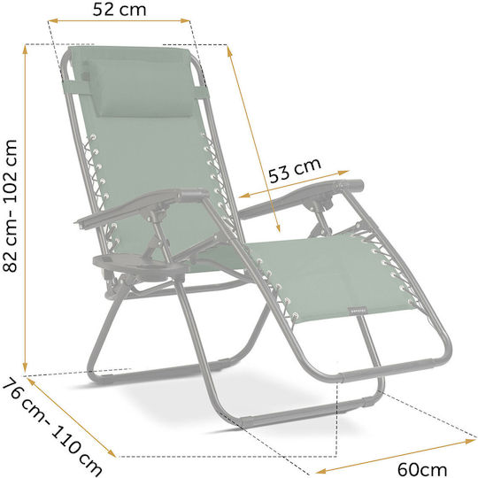 Folding Garden Lounger Cushion Sofotel Chillwell Green