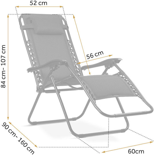 Folding Garden Lounger Cushion Sofotel Chillwell Soft Black