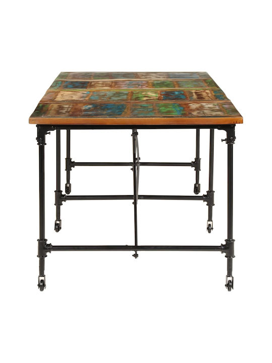 Tisch Speisesaal aus Massivholz & Metall Coffee 220x90x77cm