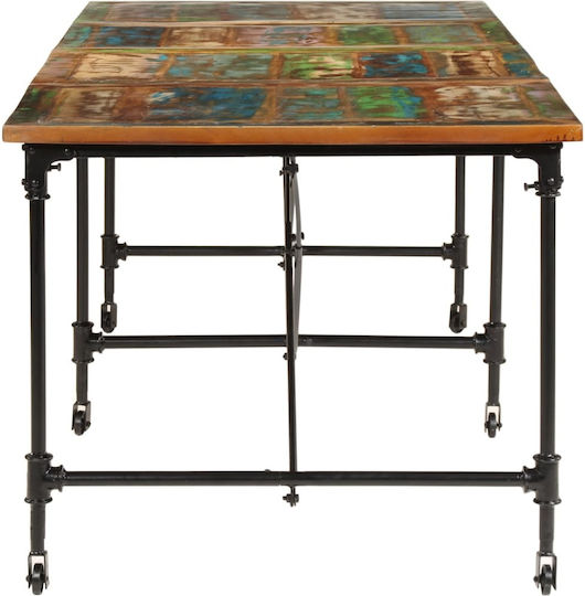 Tisch Speisesaal aus Massivholz & Metall Coffee 220x90x77cm