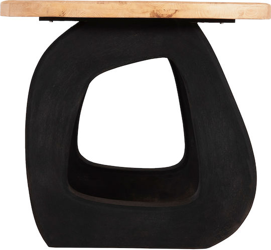Santorini Ovaler Esszimmertisch Holz mit Betonskelett 180x91x76cm