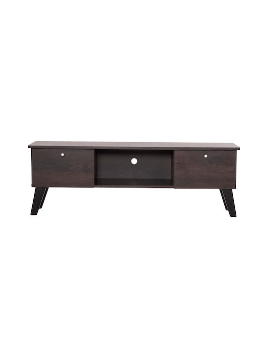 TV Stand Wooden Iren Walnut-black L120xW32.5xH21cm
