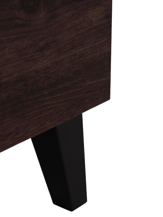 TV Stand Wooden Iren Walnut-black L120xW32.5xH21cm