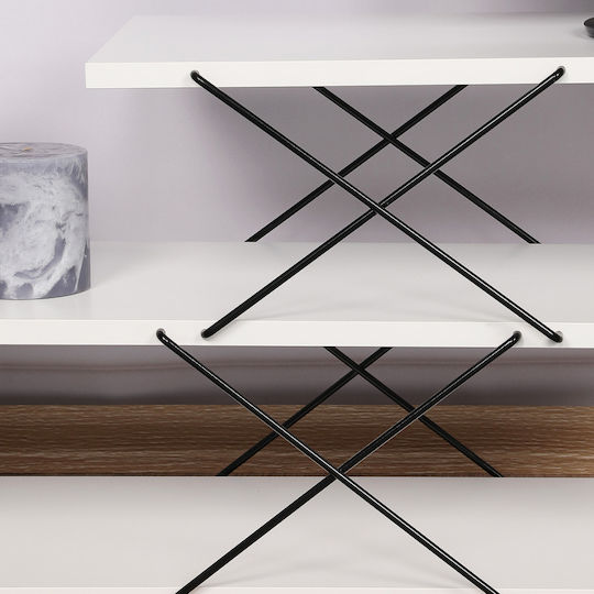 Έπιπλο Τηλεόρασης Zigzag 854kln3062 120x30x40cm White