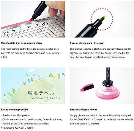 Tombow Set 3 Marker Dual-Tip Textmarker Neonfarben