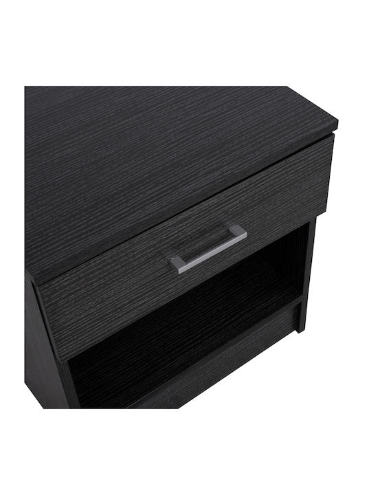 Wooden Bedside Table Zebrano 45x35.5x47cm