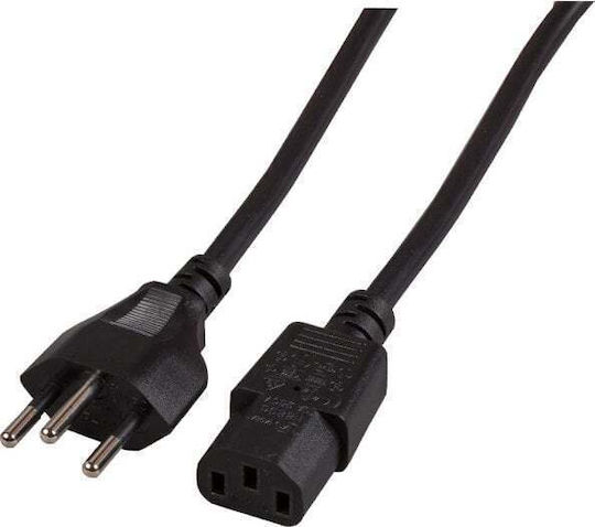 EFB IEC C13 - Schuko Cable 2m Μαύρο (EK537.2V3)